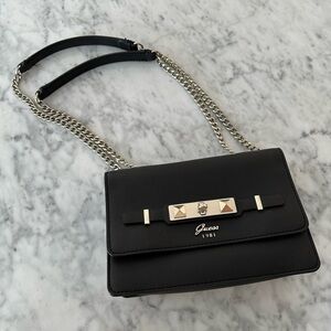 Guess Black Purse with Chain Strap
